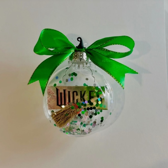 Bestselling New Wicked Movie Ornament with Broom - Glinda Elphaba Gift - Picture 1 of 1